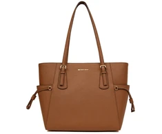 Koniakowa skórzana torebka shopper Michael Kors 35S5GV6T7L