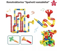 Konstruktorius "Spalvoti vamzdeliai", 76 vnt