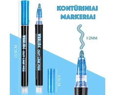 Kontūriniai markeriai, 12 vnt.