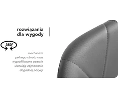 Kosmetologinė taburetė su dujiniu keltuvu 4Rico QS-06, pilka