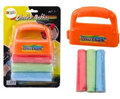 Lean Toys Storos Kreidos su Rankena Rinkinys, Oranžinės, 3 vnt.