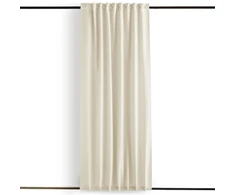 Kreminė užuolaida su kilpomis AmeliaHome Oxford Molte Pleat 155 × 220 cm