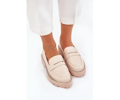 Kreminės mokasinai su masyviu padu Step in style