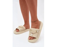 Kreminės platforminės basutės Step in style