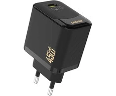 Dudao A28C 45W GaN laidinis įkroviklis + USB-C kabelis – juodos spalvos