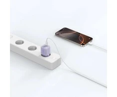 Tech-Protect NCM25 USB-C PD 25W sieninis įkroviklis - Violetinė