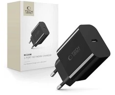 „Tech-Protect NC20W USB-C“ 1 prievado PD20W sieninis įkroviklis - Juodas