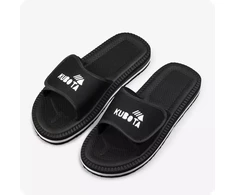 Kubota vyriškos paplūdimio šlepetės su Velcro baseinams, juodos