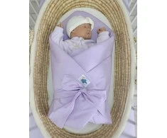 My Sweet Baby Kūdikio lizdelis su kaspinu, dvipusis, alyvinis