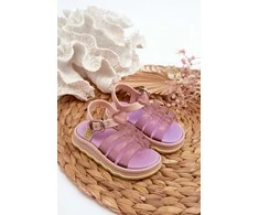 Kvapnūs vaikiški sandalai su Velcro užsegimu ZAXY NN385020, violetinės spalvos