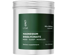 L Cell Magnio Bisglicinatas 500mg - 90 kapsulių