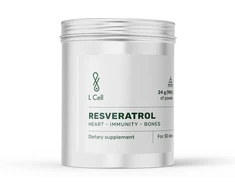 L Cell Trans Resveratrolis milteliai 24g >98% grynumas