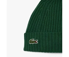 Lacoste Vilnonė briaunota kepuraitė Žalia - RB0001-132