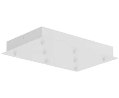 Laikiklis, 8 skylių, skirtas pakabinamų šviestuvų montavimui, baltas, CSL8SQ400WH