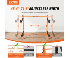 VEVOR Laisvai pastatoma stovo laikiklis 2 baidarėms