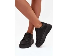 Laisvalaikio batai juodi su platforma kasdienai Step in Style