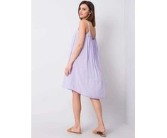 Laisvo kirpimo šviesiai violetinė suknelė moterims