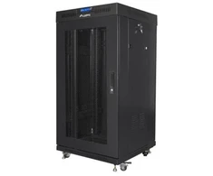LANBERG stovo spintelė 19 colių laisvai pastatoma 22U/600X600 plokščia pakuotė su tinklinėmis durelėmis LCD Juodas V2