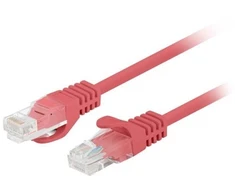 „Fluke“ patvirtintas „Lanberg“ jungiamasis laidas, cat.6 UTP, 0,25 m, raudonas, 10 pak.