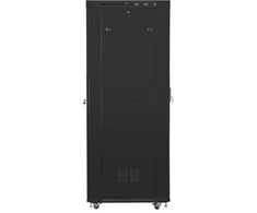 LANBERG FF01-8027-23BL laisvai pastatomas stovas 19 colių savaime surenkamas plokščias paketas 27U/800x1000mm juodas tinklinės durys LCD