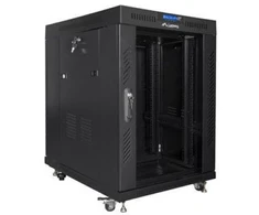 LANBERG pastatoma serverinė spinta 19" 15U 600x800, stiklinės durys, LCD ekranas, juoda, FF01-6815-12BL (išrinkta)