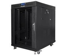 LANBERG pastatoma serverinė spinta 19" 15U 600x800, stiklinės durys, LCD ekranas, juoda, FF01-6815-12BL (išrinkta)