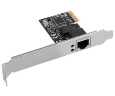 Ausinės LANBERG PCI-E 1X RJ45 1Gb tinklo plokštė RTL8111C LOW PROFILE PCE-1GB-201