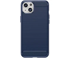 Hurtel Lankstus anglies pluošto rašto iPhone 15 Plus Carbon – dėklas telefonui, mėlynos spalvos