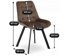 Mebel Elite Valgomojo baldų komplektas su išskleidžiamu stalu ir 4 kėdėmis, rudas