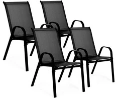 Lauko baldų komplektas MultiGarden Ergonomiškos lauko kėdės, 4 vnt.