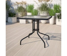MultiGarden Grūdinto stiklo sodo stalas 60x60 cm