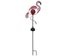 lauko LED lempa „Flamingo“ su saulės baterija (80 cm)