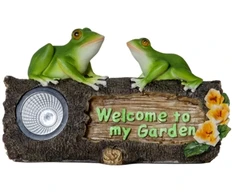 Lauko LED lempa „Frogy“ su saulės baterija (24 × 14 cm)