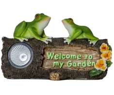 Lauko LED lempa „Frogy“ su saulės baterija (24 × 14 cm)