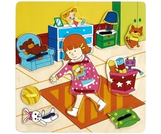 Lavinamasis medinis žaislas Top Bright „Lace-up girl's room“