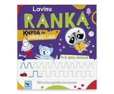 Lavinu ranką. Knyga su grioveliais. 4-5 metų vaikams