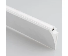LED gipsinis kampinis profilis su dangteliu VELA, baltas, 1m