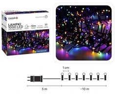 LED girlianda 1000 LED, 10 m, multikolor