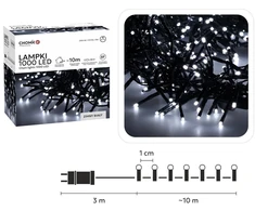 LED girlianda 1000 LED, 10 m, šaltai balta