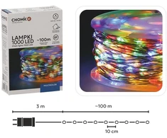 LED girlianda 1000 LED, 100 m, multikolor