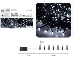 LED girlianda 400 LED, 4 m, šaltai balta