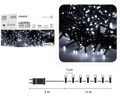 LED girlianda 400 LED, 4 m, šaltai balta