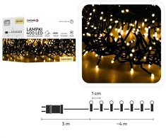 LED girlianda 400 LED, 4 m, šiltai balta