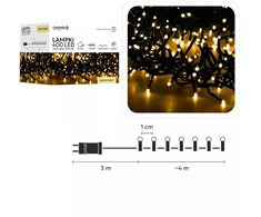 LED girlianda 400 LED, 4 m, šiltai balta