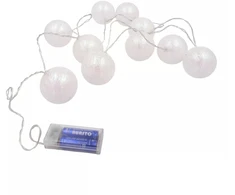 LED girlianda „Baltos burbuliukų lemputės“ (10 vnt.)