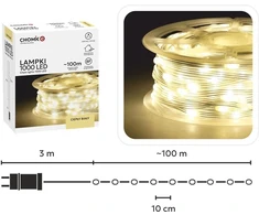 LED girlianda „Micro Wire Light“ 1000 LED, šiltai balta, 100 m