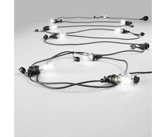 LED girlianda PICNIC, juoda, 10xE27, 10m