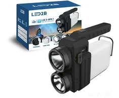 LED įkraunamas žibintuvėlis X-MPR 7, juodas, 6000K