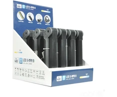 LED įkraunamas žibintuvėlis X-MPR 9, juodas, 6000K