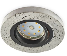 LED įleidžiamo montavimo šviestuvas BARI ROUND, juodas, be cokolio